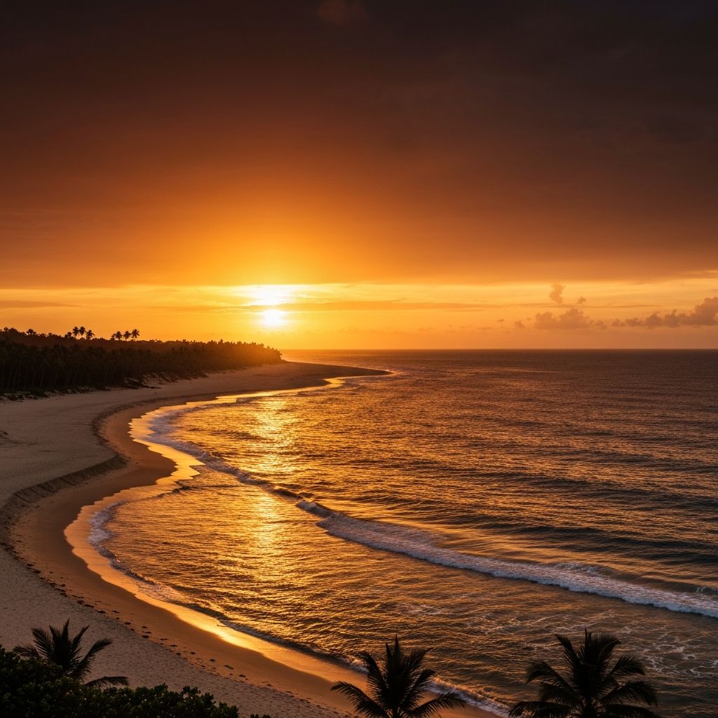 Sunset at Ponta do Mutá